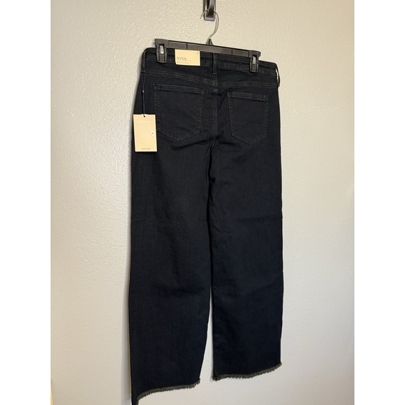 NYDJ Women's Wide Leg Ankle Jeans Dark Blue Size 4 Lift Tuck - Picture 6 of 8